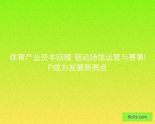 体育产业资本回暖 驱动场馆运营与赛事IP成为发展新亮点 体育产业资本回暖 驱动场馆运营与赛事IP成为发展新亮点
